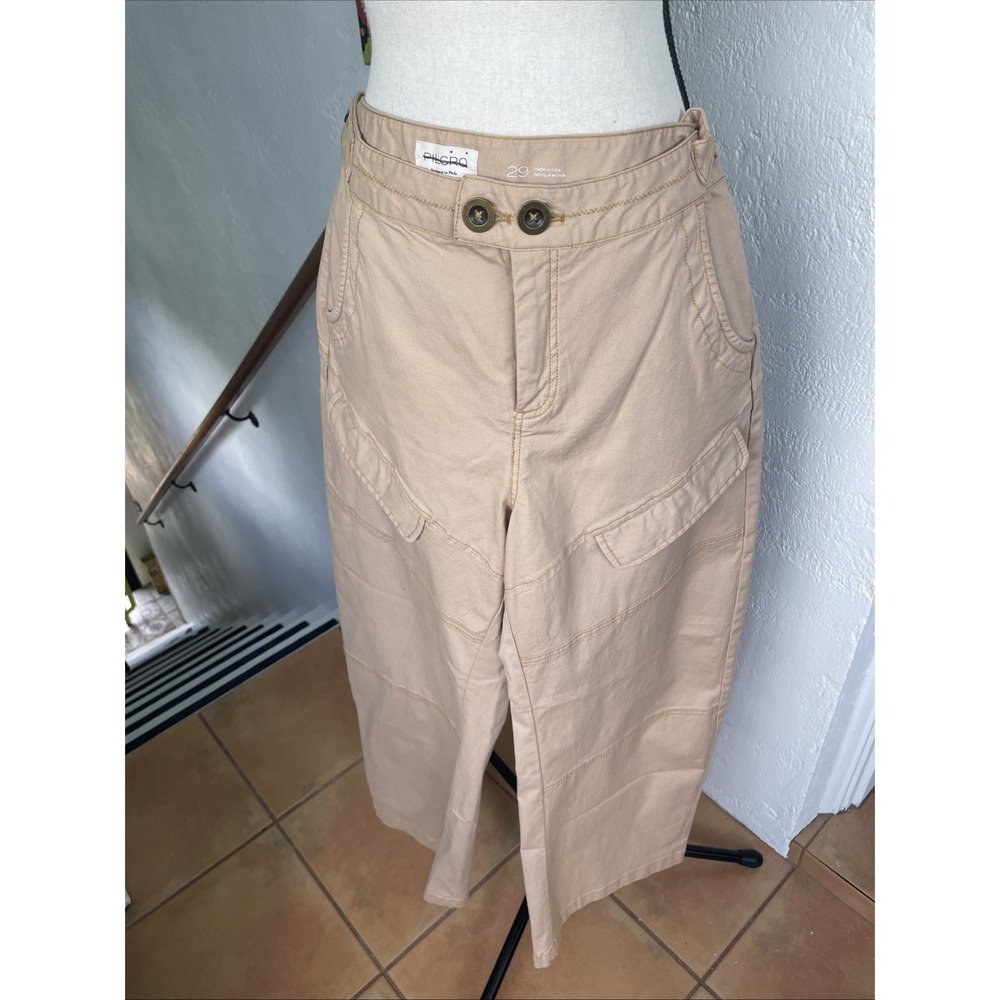 NWT / ANTHROPOLOGIE / SIZE 29/ MSRP $148 / PILCRO CORINNE CURVE WIDE LEG PANTS - Picture 4 of 10